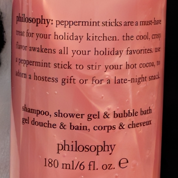 Peppermint Stick 6oz Frosted Snowflakes Shower Gel 8oz Philosophy Bundle 🆕 - Picture 5 of 7
